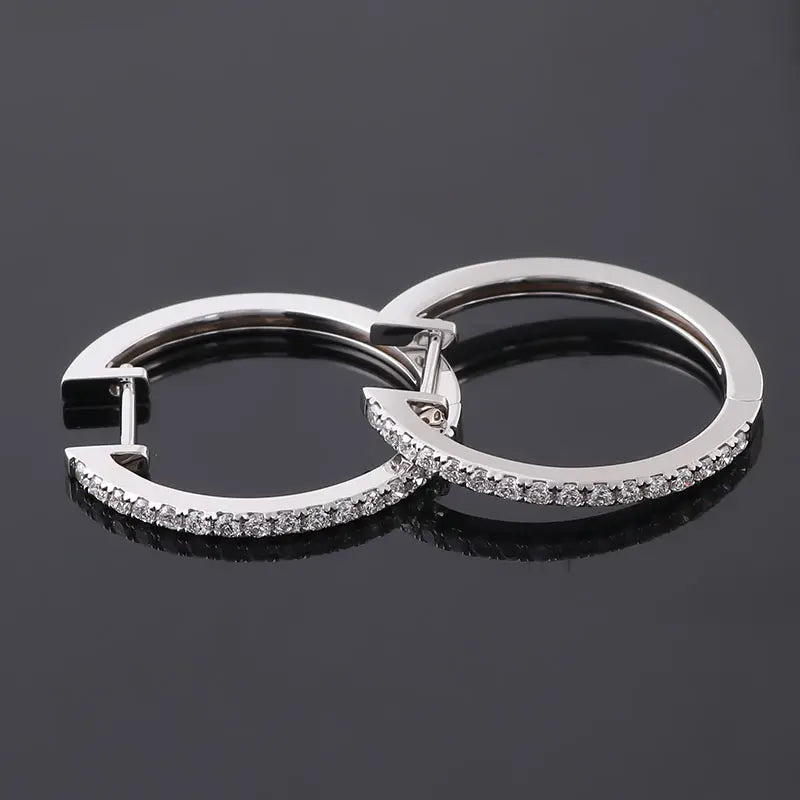 Essential diamond hoop earrings