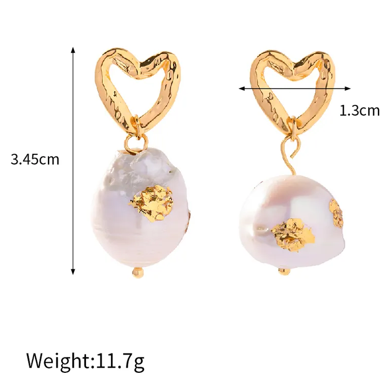 Ocean gold earring