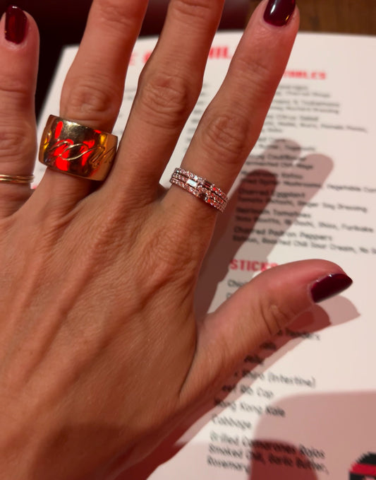 Stackable diamond ring