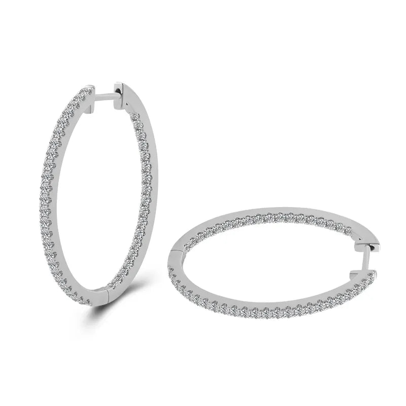 Essential diamond hoop earrings