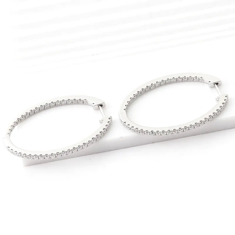 Essential diamond hoop earrings