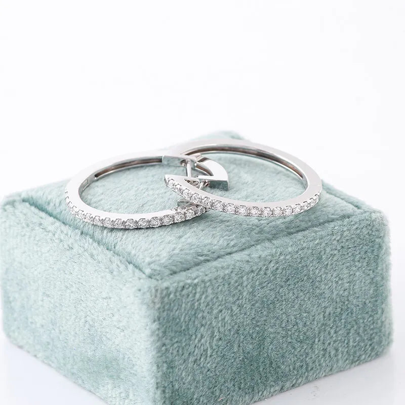 Essential diamond hoop earrings