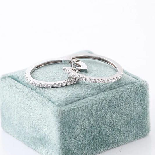 Essential diamond hoop earrings