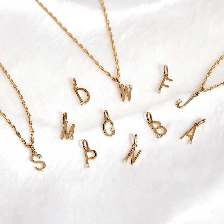 Initial pendants GEMSTONES