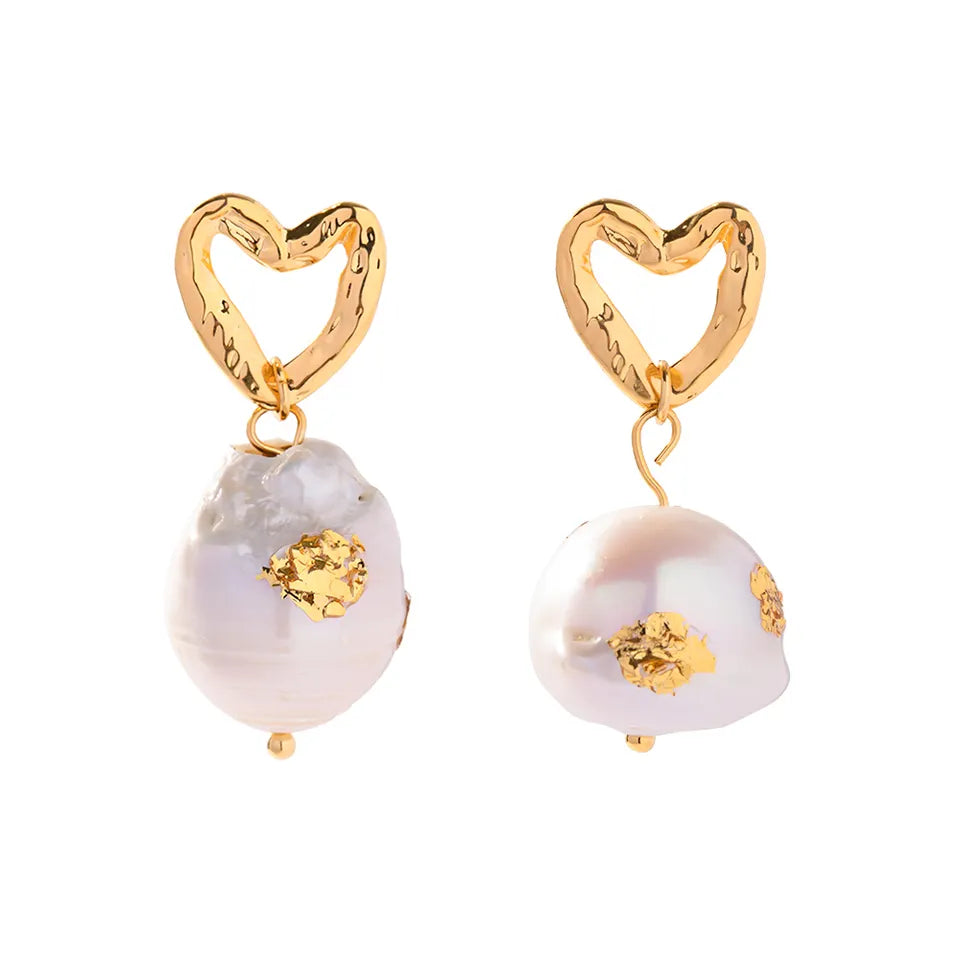 Ocean gold earring