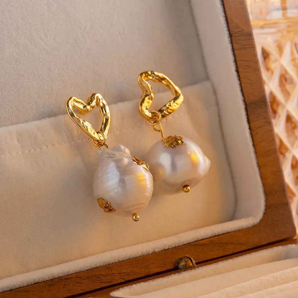 Ocean gold earring