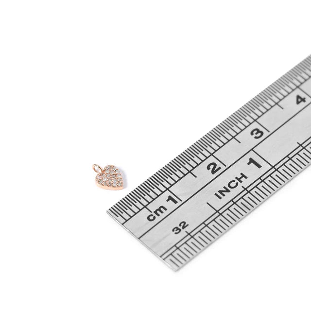 heart shaped charm diamond pendant necklace