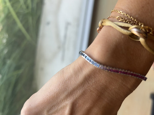 rainbow tennis bracelet