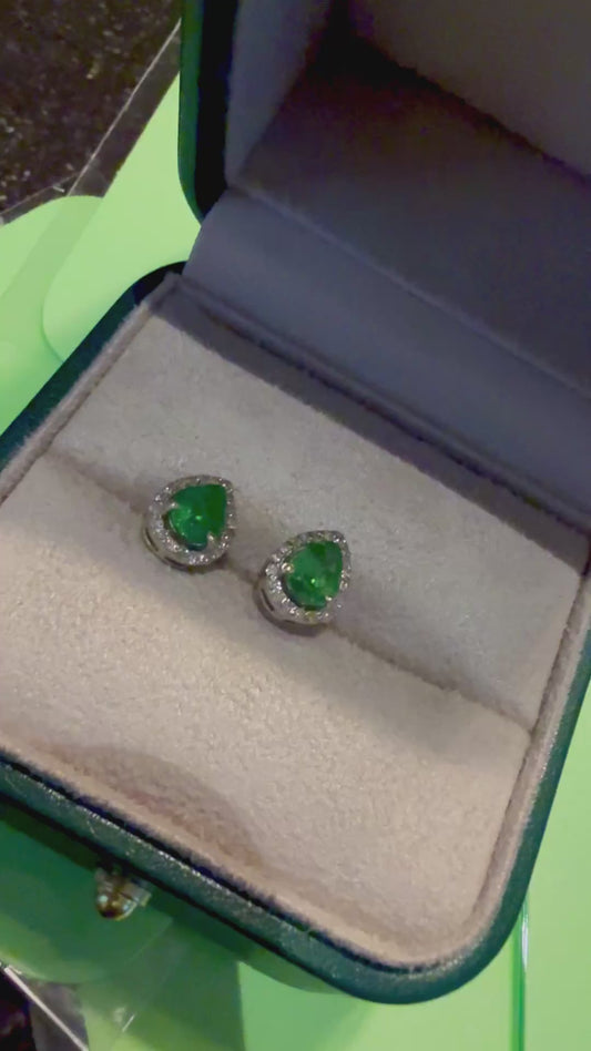 unpolished diamand earrings