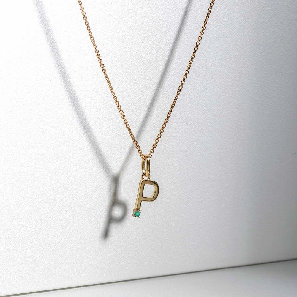 Initial pendants GEMSTONES