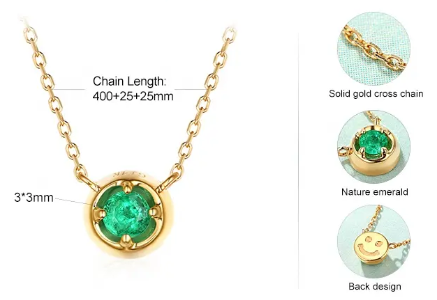 Emerald green necklace